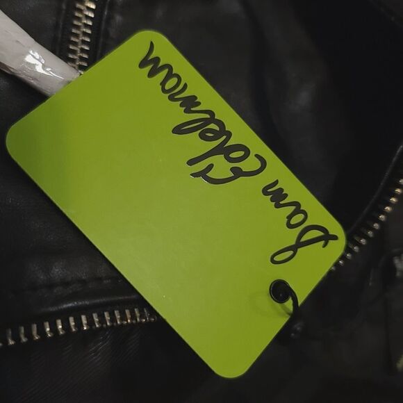 NWT Sam Edelman Black Leather Moto Jacket Size Small  - Picture 6 of 9